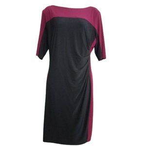 SOLD - LAUREN RALPH LAUREN Women's Red and Black Dress Size 16